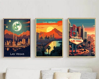 Las Vegas Travel Poster Print Wall Art Las Vegas Nevada Wall Poster Home Decor Nevada Canvas Poster Las Vegas Designer Poster Print
