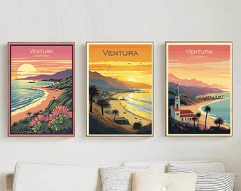 Ventura Travel Poster Print Wall Art Ventura California Wall Poster Home Decor Ventura Beach Gift Art Lovers California Poster Art Lover