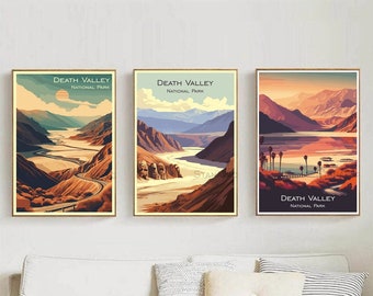 Death Valley Nationalpark Reise-Plakat Druck Wandkunst Death Valley Kalifornien Nationalpark Wall Poster Home Decor Designer Poster Print