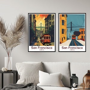 San Francisco Poster Travel Print Wall Art San Francisco California Wall Poster Home Decor USA California Gift Lovers Poster Print