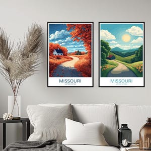 Missouri United States Wall Poster Digital Print Missouri Nature USA Kansas Jefferson Wall Art Home Decor Canvas Travel Gift Room Decoration
