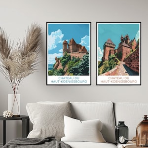 Château du Haut-Koenigsbourg  France Poster Travel Print Haut-Kœnigsbourg Castle Wall Home Decor Canvas Travel France Gift Room Decoration