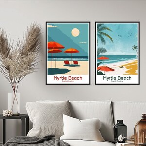 Myrtle Beach South Carolina Poster Travel Print Myrtle Beach Wall Home Decor Canvas Travel Gift American South Carolina Room USA Decoration
