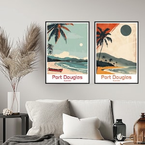 Port Douglas Australia Poster Travel Print Wall Port Douglas Poster Wall Art Home Decor Canvas Australia Travel Gift Illustration
