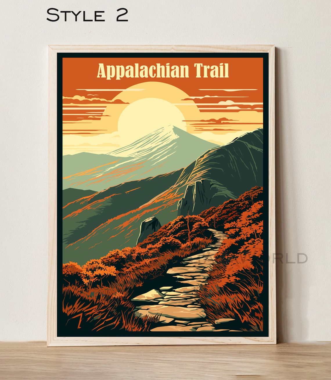 Appalachian Trail Unites States Travel Poster Print Wall Art ...