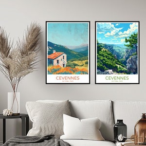 National Park Cévennes France Poster Travel Print Lozère Gard France Cevennes Park Wall Home Decor Canvas Travel France Gift Room Decoration