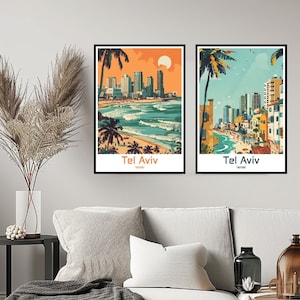 Tel Living israel Poster Reise Druck Wall Israel Tel Oriental Poster Wand Kunst Home Decor Leinwand Tel Living Israel Geschenk Retro Reise Illustration