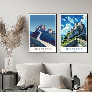 Spiš Castle Slovakia Poster Travel Print Castle Spis Bratislava Wall Home Decor Canvas Travel Slovakia Gift Illustration Room Decoration