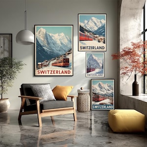 Vintage Sweden Travel Poster Retro Scandinavian Wall Art Nordic