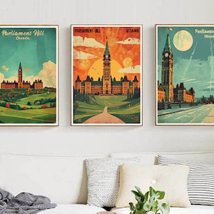 Parliament Hill Ottawa Canada Travel Poster Print Wall Art Ottawa Poster Parliament Hill Wall Poster Home Decor Canvas Poster Designer
