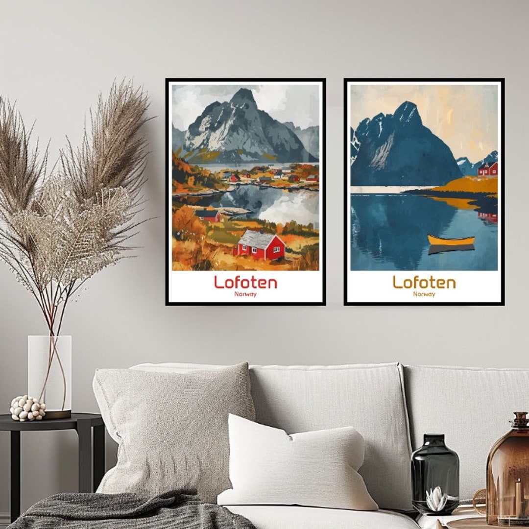 Curated visual reference: Lofoten Islands Norway Poster Travel Print Wall Norway Lofoten Poster Photo Inspiration