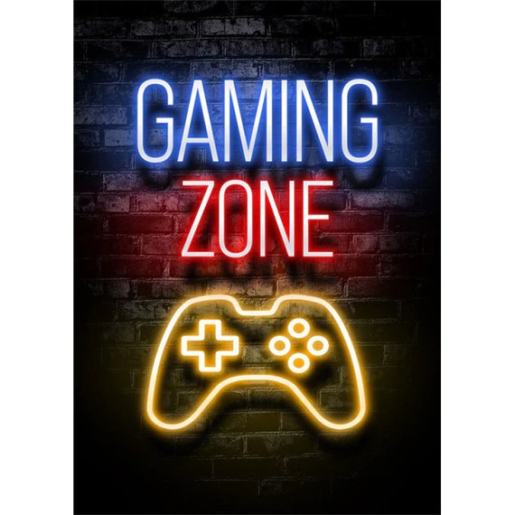 Gaming Wall Poster Gaming Zone Canvas Poster Wall Decor Etsy