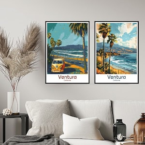 Ventura Travel Poster Print Wall Art Ventura California Wall Poster Home Decor Ventura Beach Gift Art Lovers California Poster Art Lover