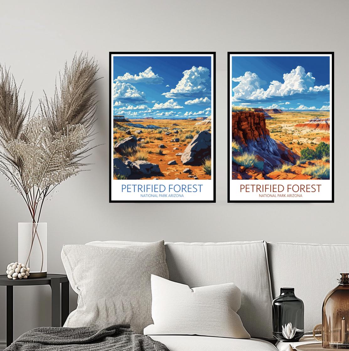 Petrified Forest National Park Arizona Poster Travel Print
