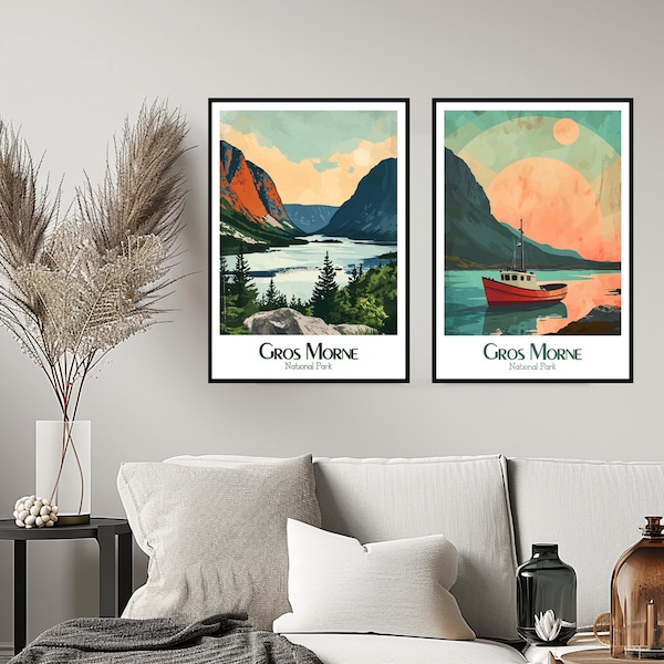 Gros Morne National Park Canada Travel Poster Print Wall Gros Morne Park Poster Wall Poster Home Decor Canvas National Park Poster Designer