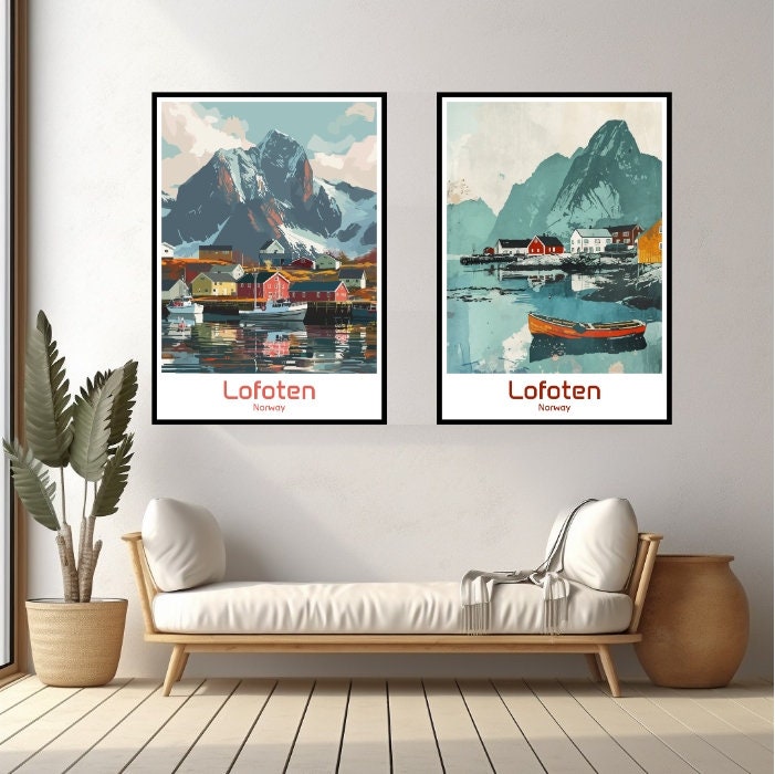 Curated visual reference: Lofoten Island Home Decor Reference: Lofoten Islands Norway Poster Travel Print Wall Norway Lofoten Poster