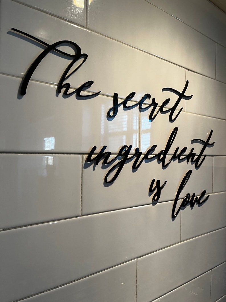 The Secret Ingredient is Love Wall Art the Secret Etsy