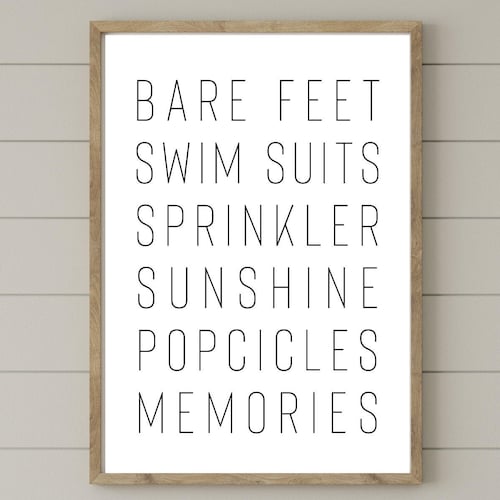 Summer Print Modern Summer Printable Summer Wall Art Beach | Etsy