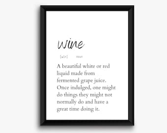 Wine Definition,Funny Wine Sign,Wine Lover Print,Wine Wall Art,Printable Wine Lover Saying,Funny Wall Sign,Funny Wall Decor,Wine Printable