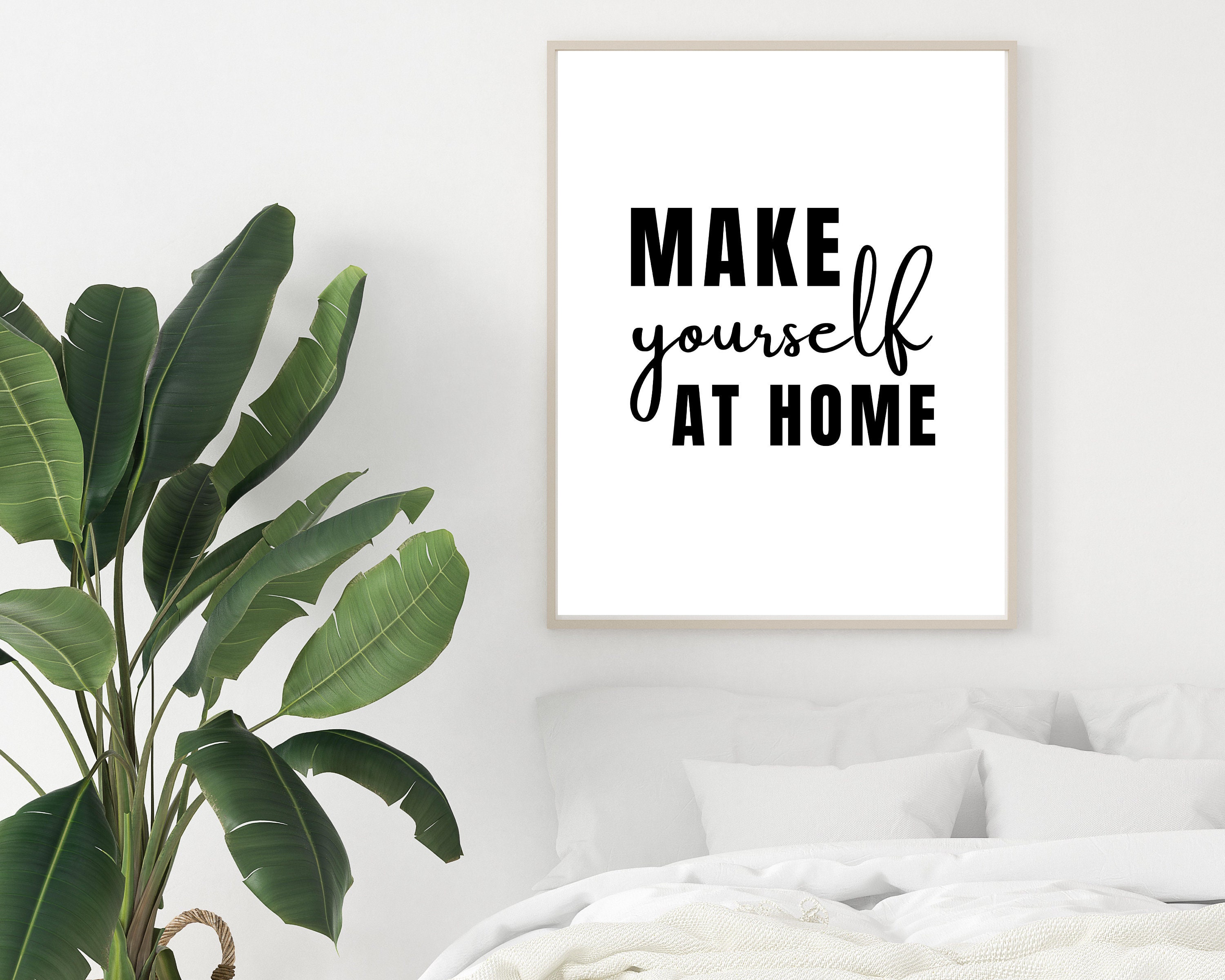 Make Yourself At Home Wall Art,Set of Prints Wall Art,Guest Room Quote