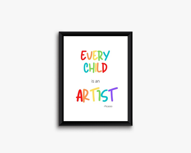 Every Child is an Artist Printable,bedroom Wall Art,kid Bedroom Print