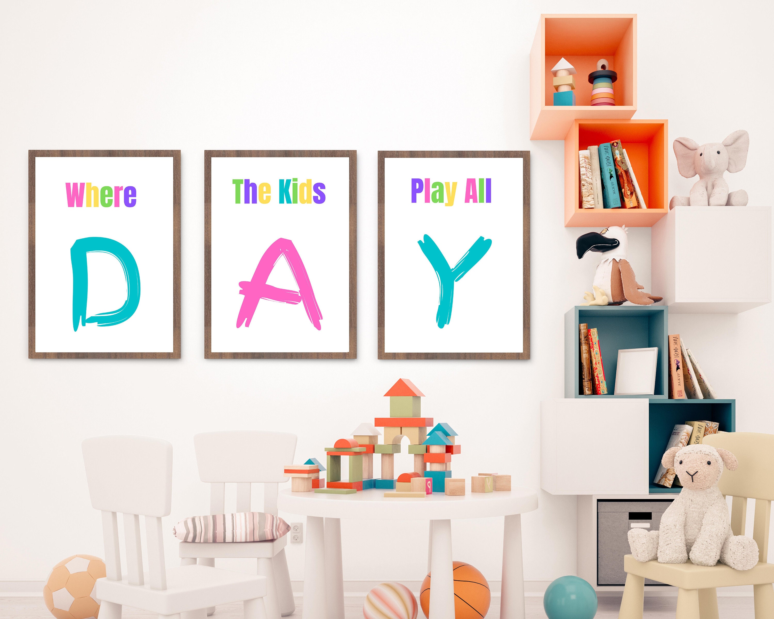 Where the Kids Play Printable,playroom Decor,kids Play Wall Art,kid's ...