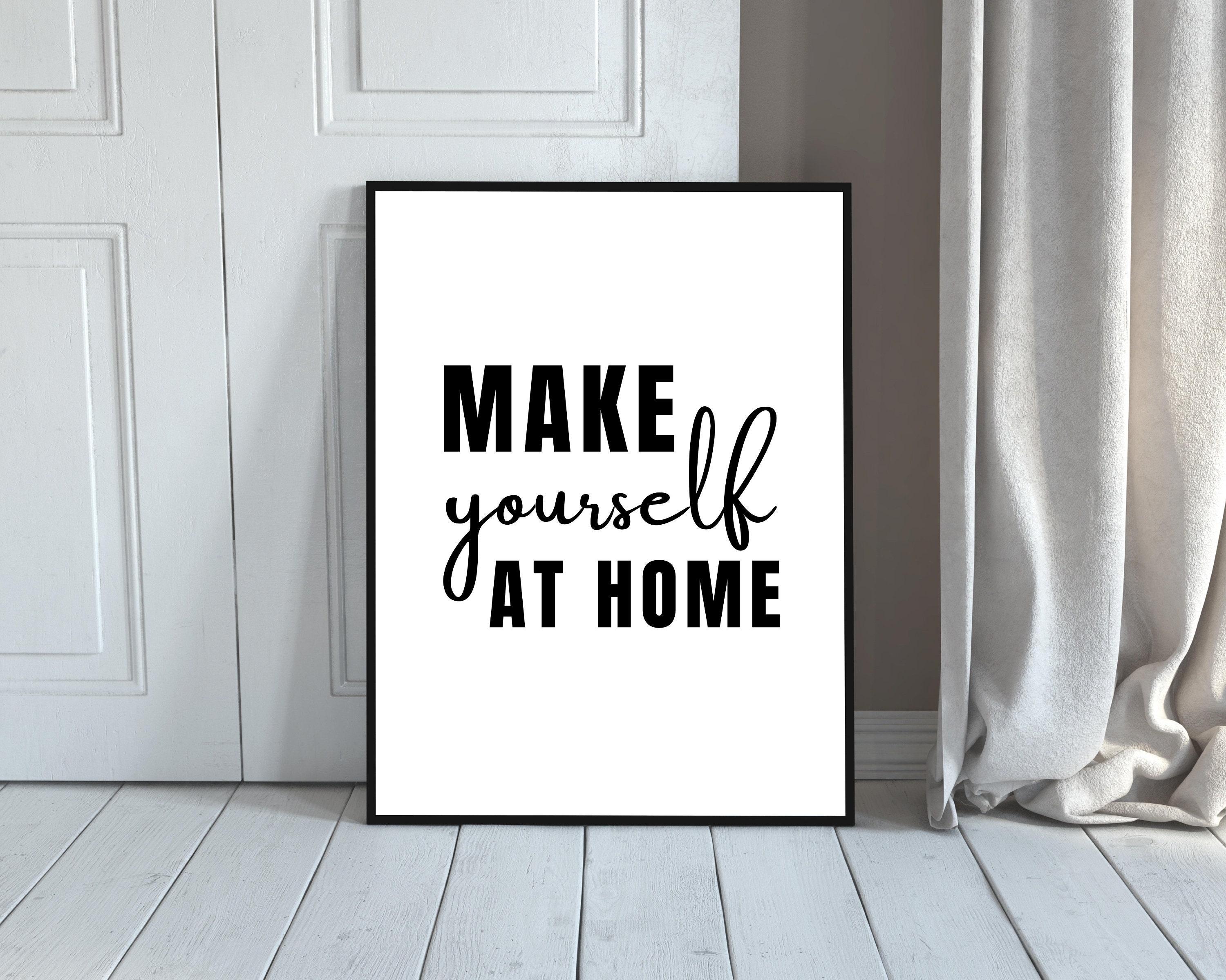 Make Yourself At Home Wall Art,Set of Prints Wall Art,Guest Room Quote