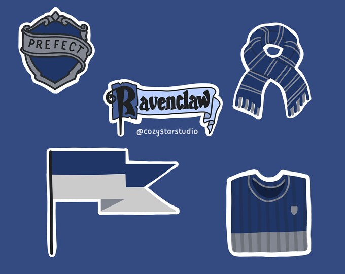 Hogwarts House Sticker Pack Harry Potter Stickers Etsy