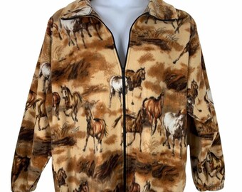 Details about   Zoofleece Horse Kids Horses Animal Mare Equine Jacket Hoodie Coat Reversible 