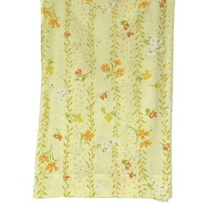 Lenzuolo vintage matrimoniale, floreale, arancione e giallo, stile retrò anni &#39;70, arredamento per la casa