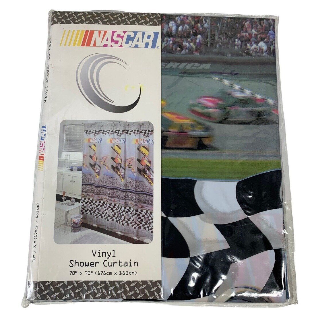 Vintage Nascar Home Decor Vinyl Shower Curtain 70x72 NEW Etsy