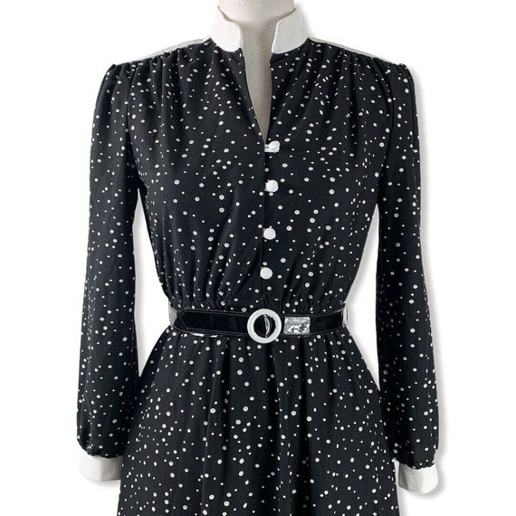 Vintage Dress Sears The Shirtdress Polka Dot Belt… - image 2