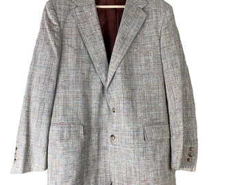 Vintage Suit Jacket Blazer Tweed Two Button Front 46" Chest Pagano West