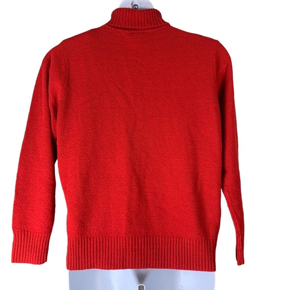 Vintage Sweater Size Large Turtleneck Pullover Re… - image 2