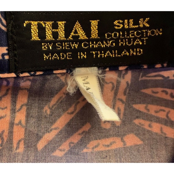 Vintage Button Shirt Thai Silk Collection Siew Ch… - image 3