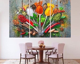 Kitchen Canvas Art Etsy