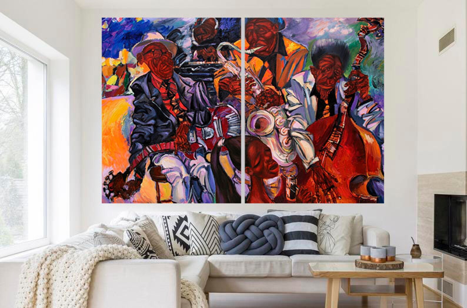 PRINT Jazz Music wall art Jazz oil painting canvas print Etsy