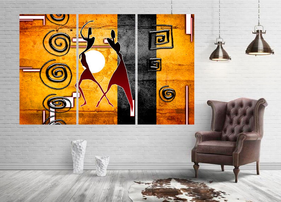 African wall art African canvas print African decor African Etsy