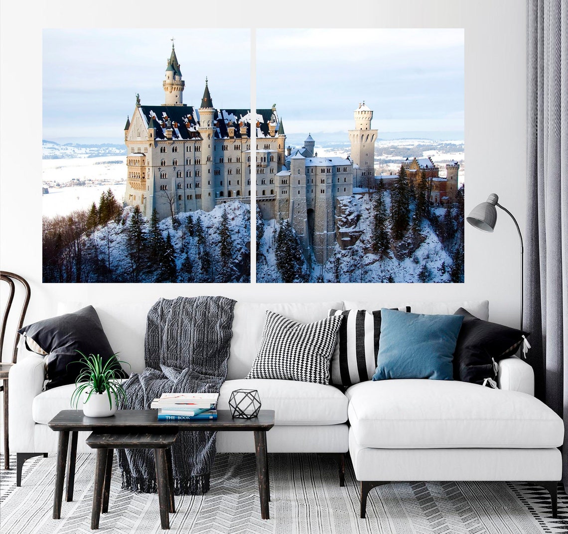Castle Print Castle Canvas Bavaria Art German Wall Art Castle Etsy