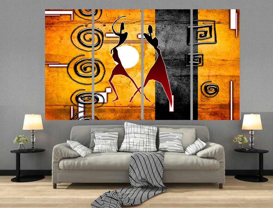 African wall art African canvas print African decor African Etsy