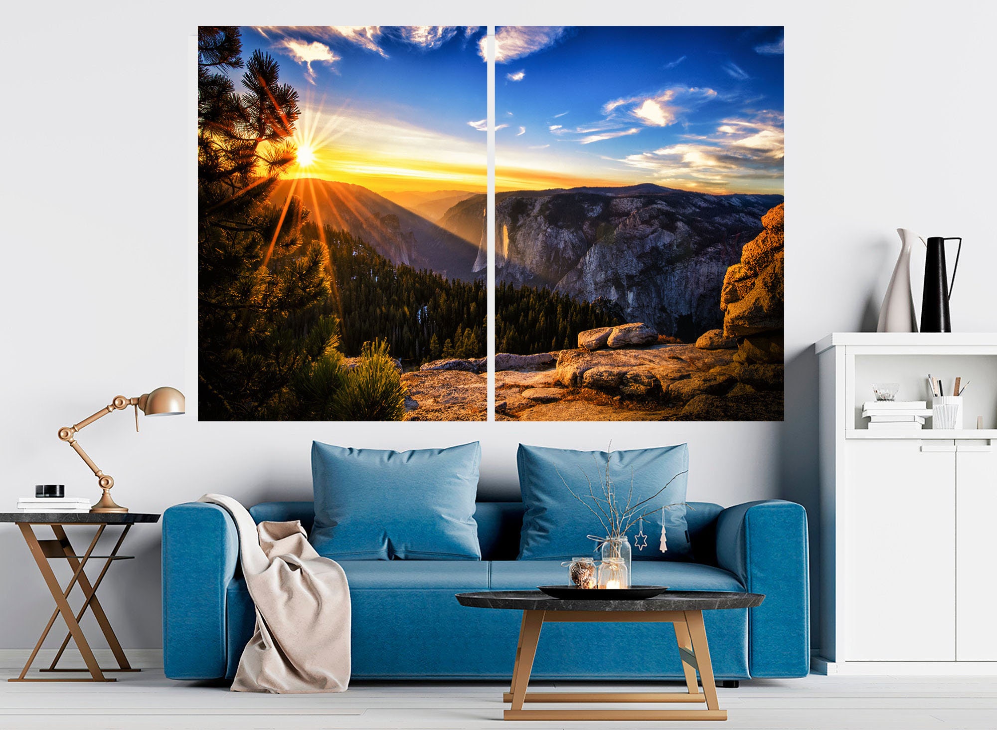 Grand Teton wall art Mountains canvas art Mountain sunset Etsy