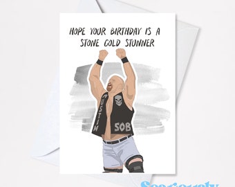 wwe birthday cards etsy