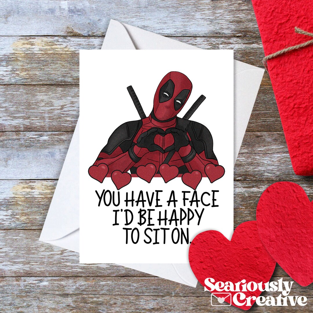 Deadpool Face I'd Be Happy to Sit on Happy Etsy