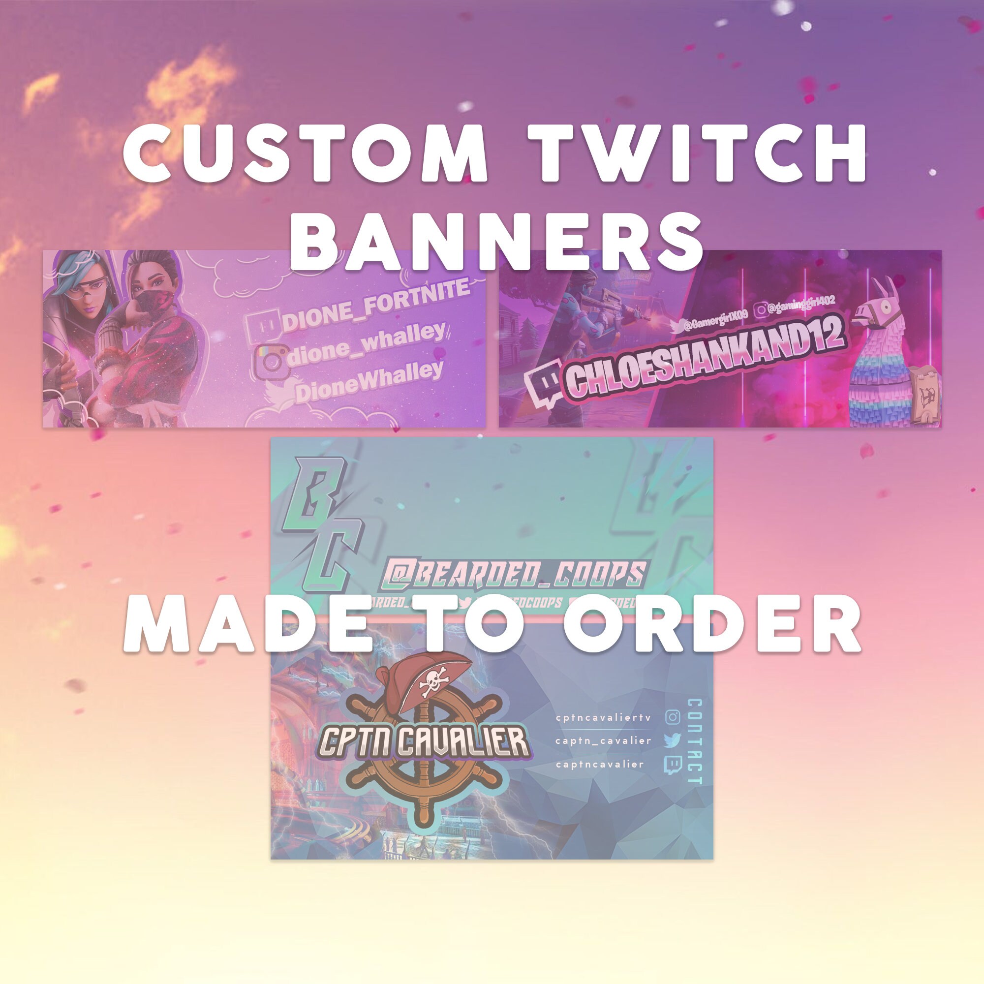 Custom Twitch Banners Made To Order Etsy