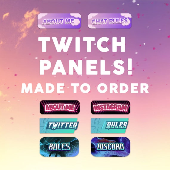 Custom Twitch Panels Made To Order With Your Design Etsy