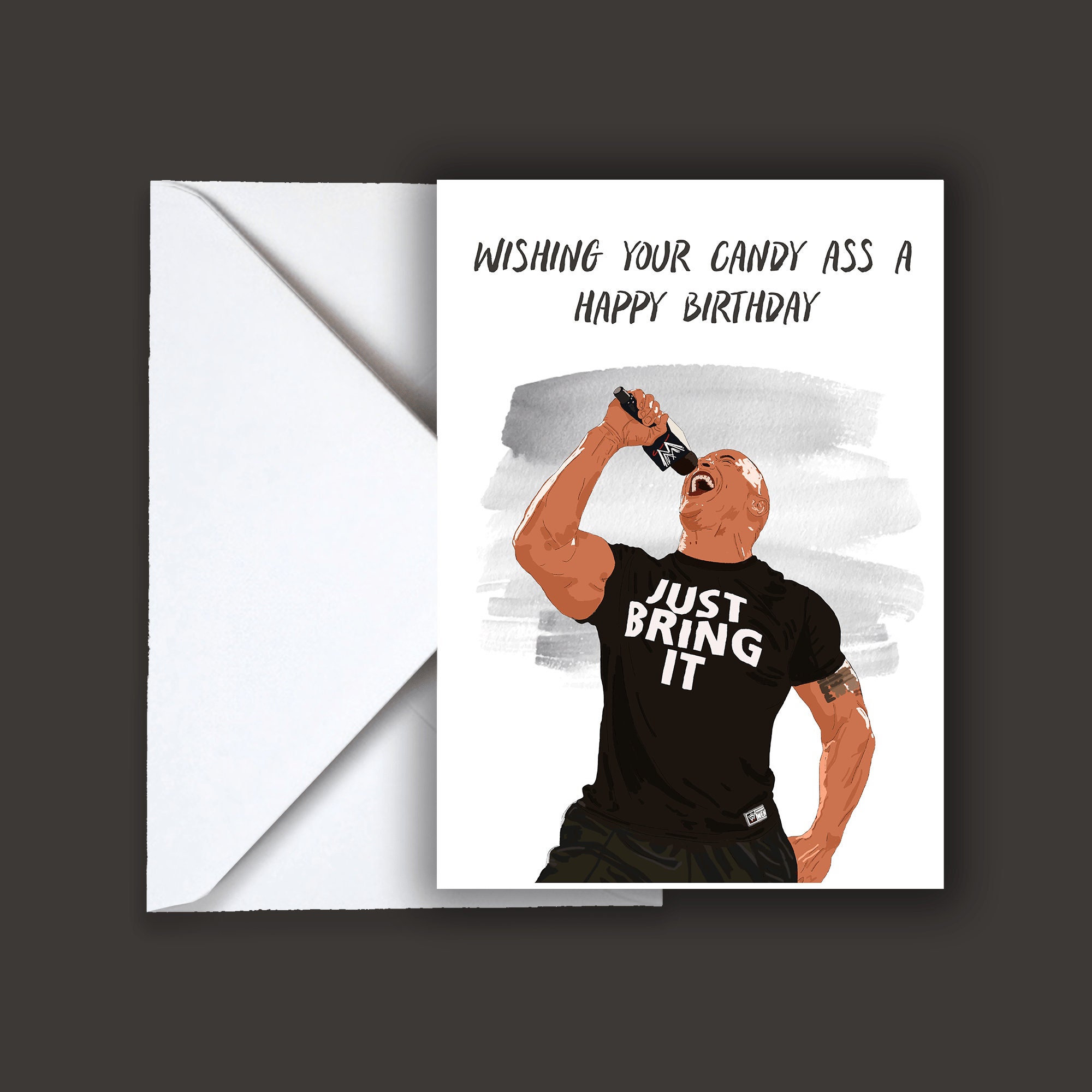 Dwayne 'The Rock' Johnson Hand Drawn Birthday Etsy