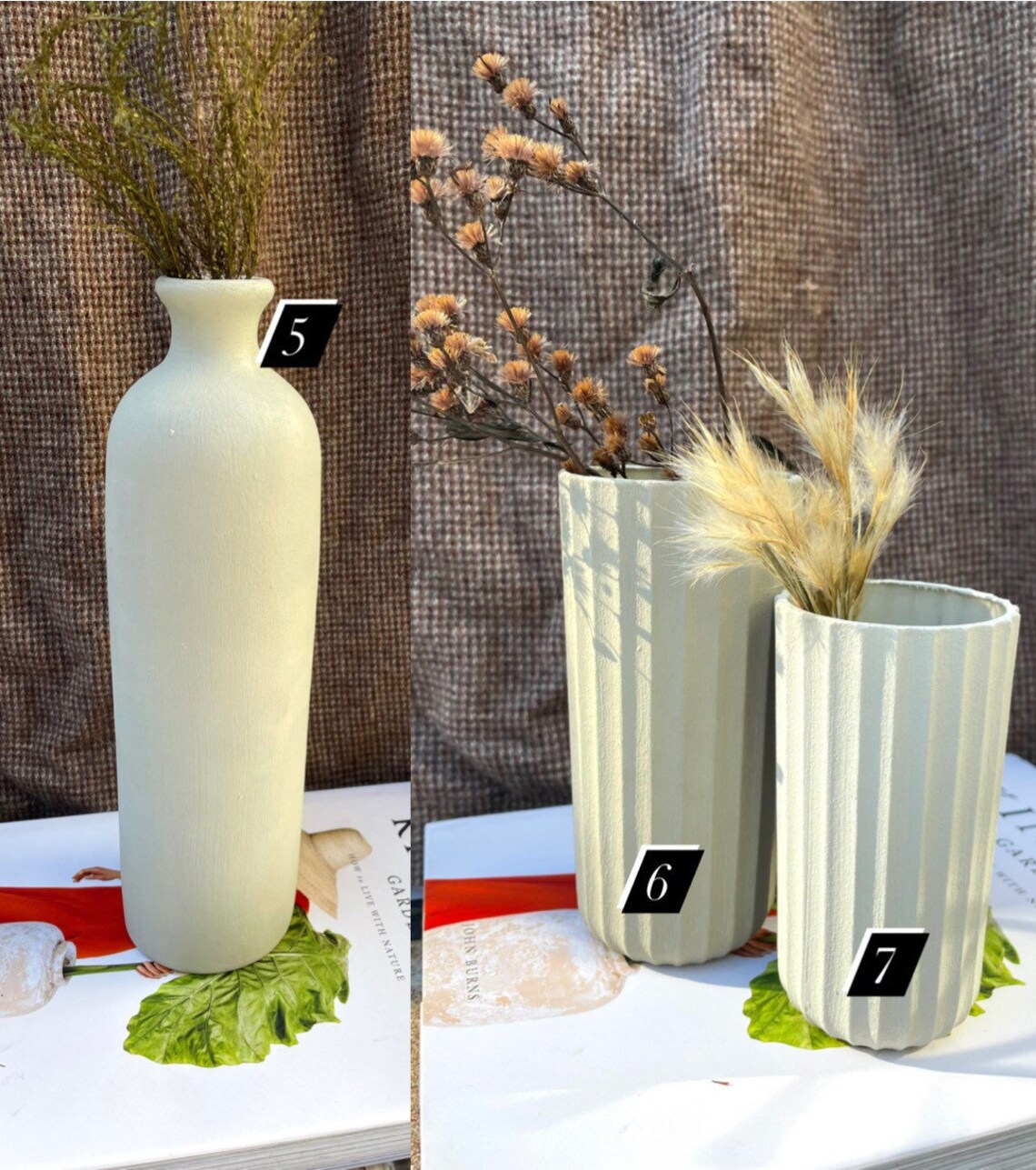 Minimalistic Neutral Vases & Shelf Decor Etsy