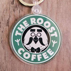 The Roost Coffee 2"x2" Keychain