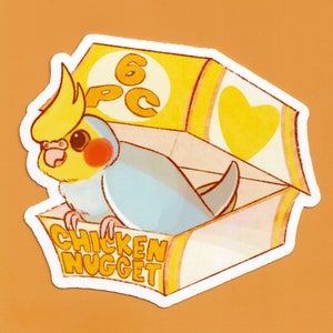 Six Piece Chicken Nugget Sticker