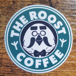 La pegatina de café Roost